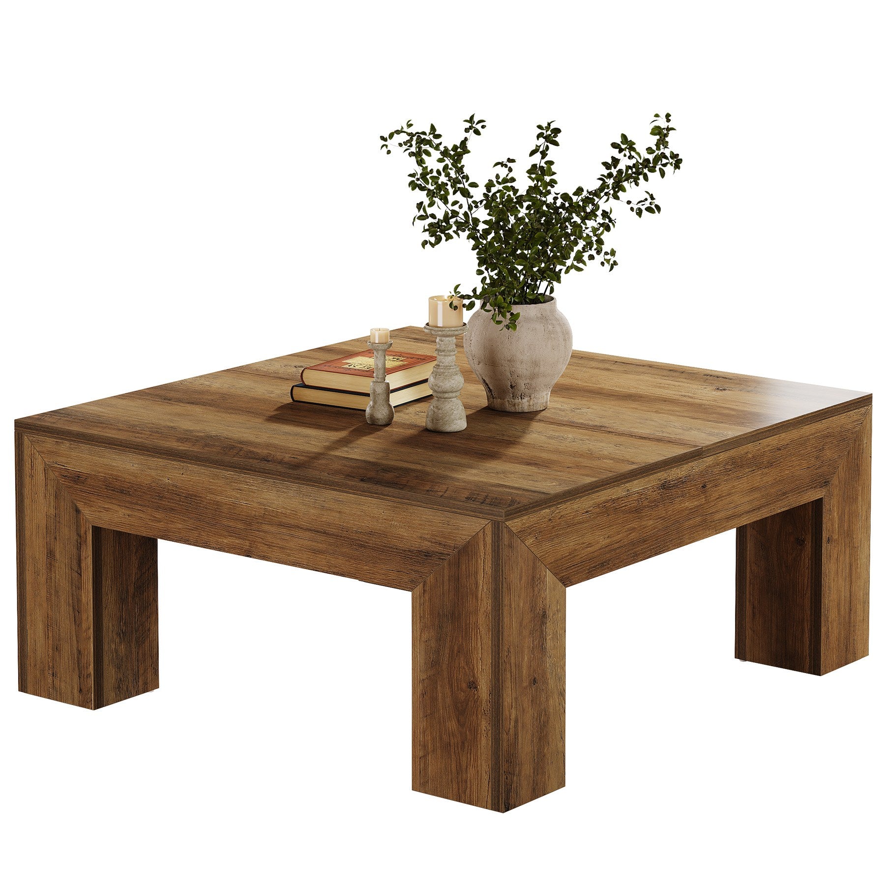 100 cm Couchtisch - Quadratischer Landhaustisch in rustikalem