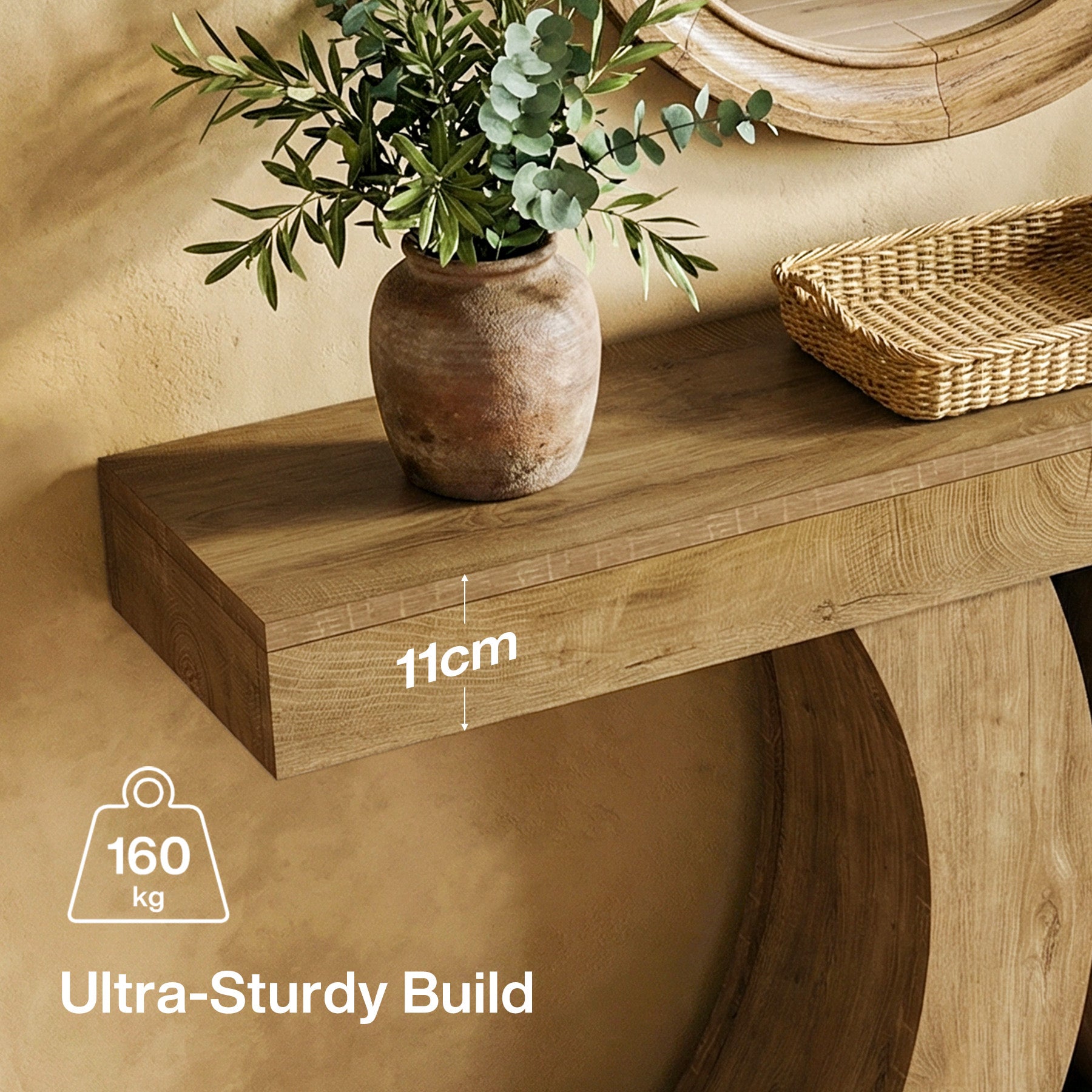 Tribesigns Konsolentisch 150 cm schmal, Flurtisch mit stabilem X-Gestell im Landhausstil