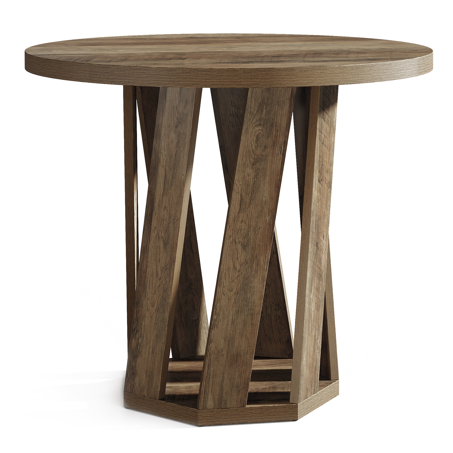 Tribesigns Runder Konferenztisch 80 cm für 2–4 Personen, stabiler Bürotisch