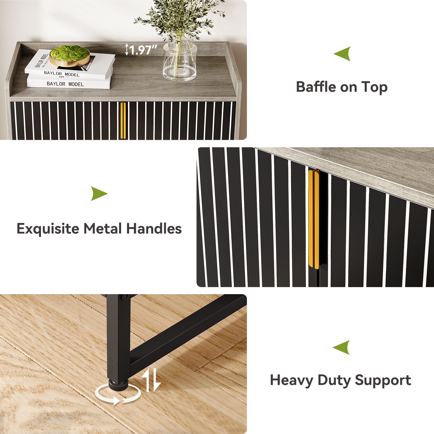 Moderner Schuhschrank mit Türen, 5-stöckiger moderner Schuhregal-Organizer