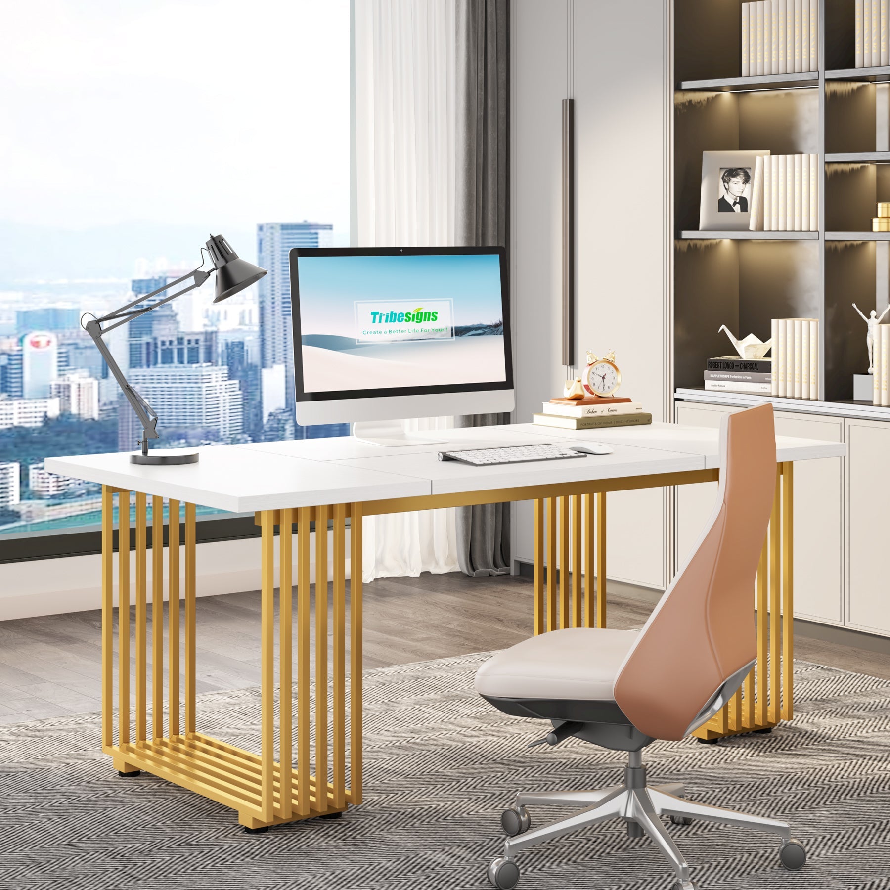 180 cm Executive-Schreibtisch, moderner Büro-Computertisch-Konferenztisch