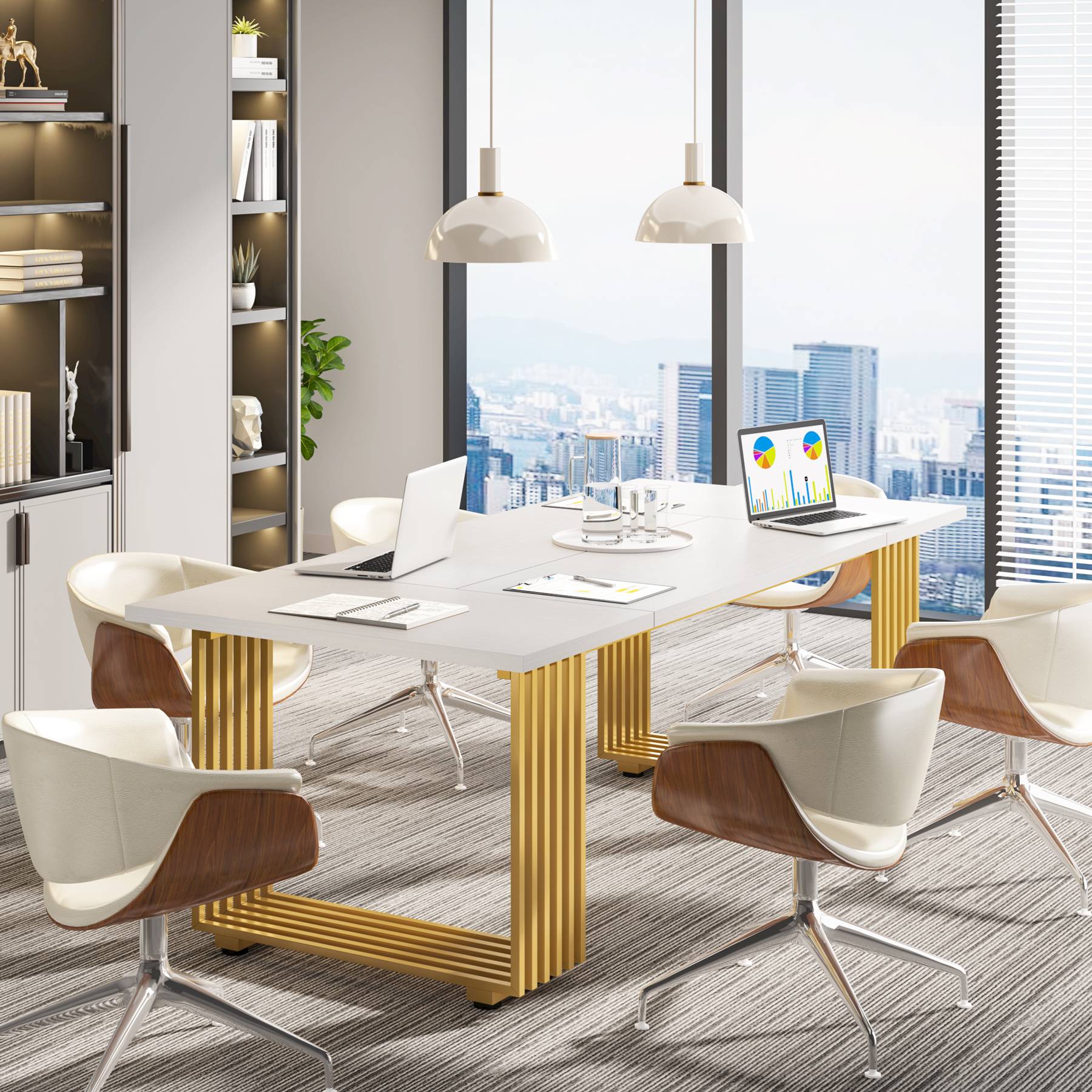 180 cm Executive-Schreibtisch, moderner Büro-Computertisch-Konferenztisch