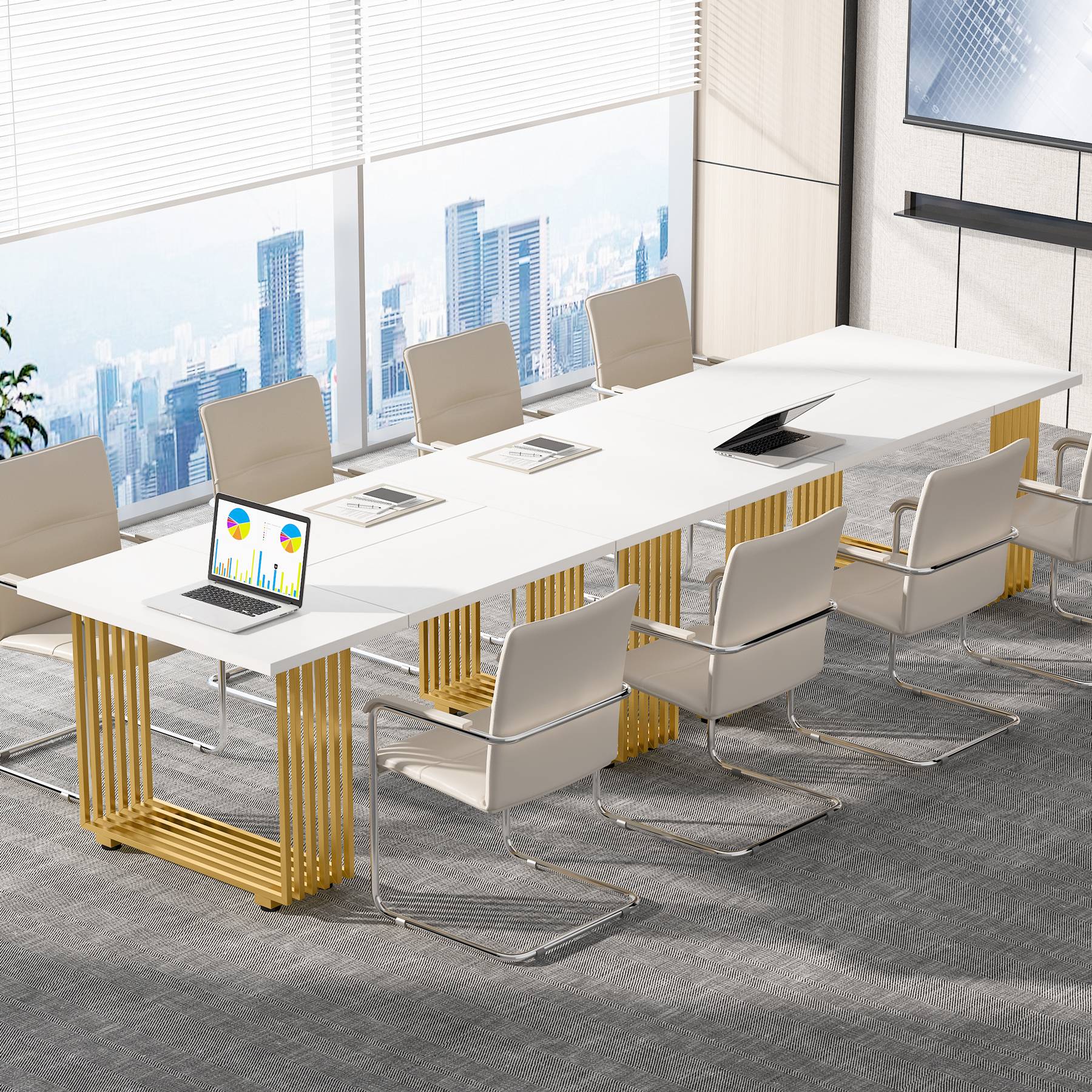180 cm Executive-Schreibtisch, moderner Büro-Computertisch-Konferenztisch