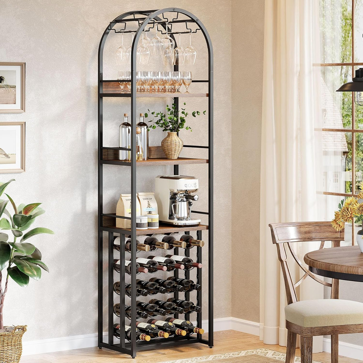 180 cm Weinregal mit Metallgestell
