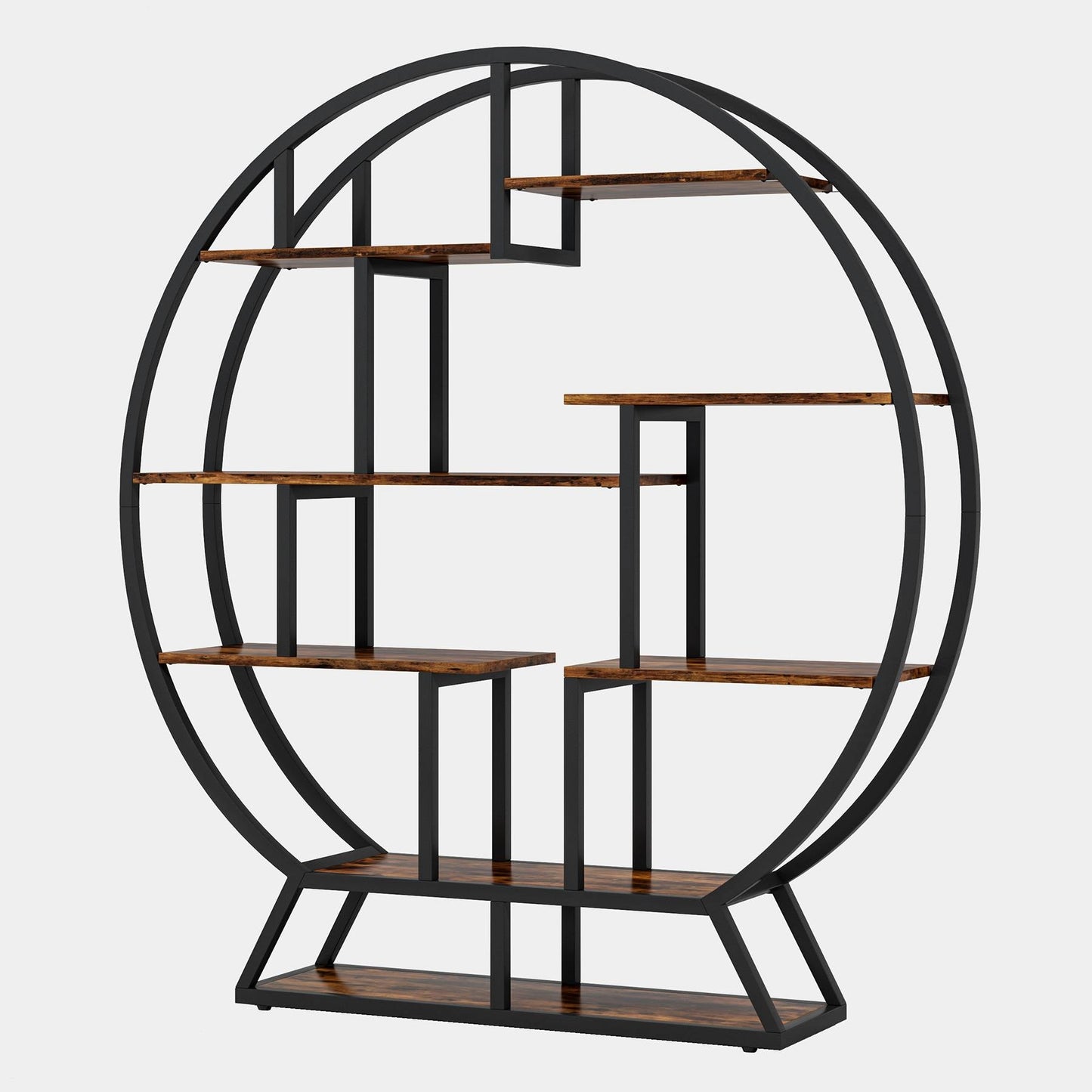 Plant Stand, 63" Round Flower Pot Plant Rack with 8 Shelves Tribesigns