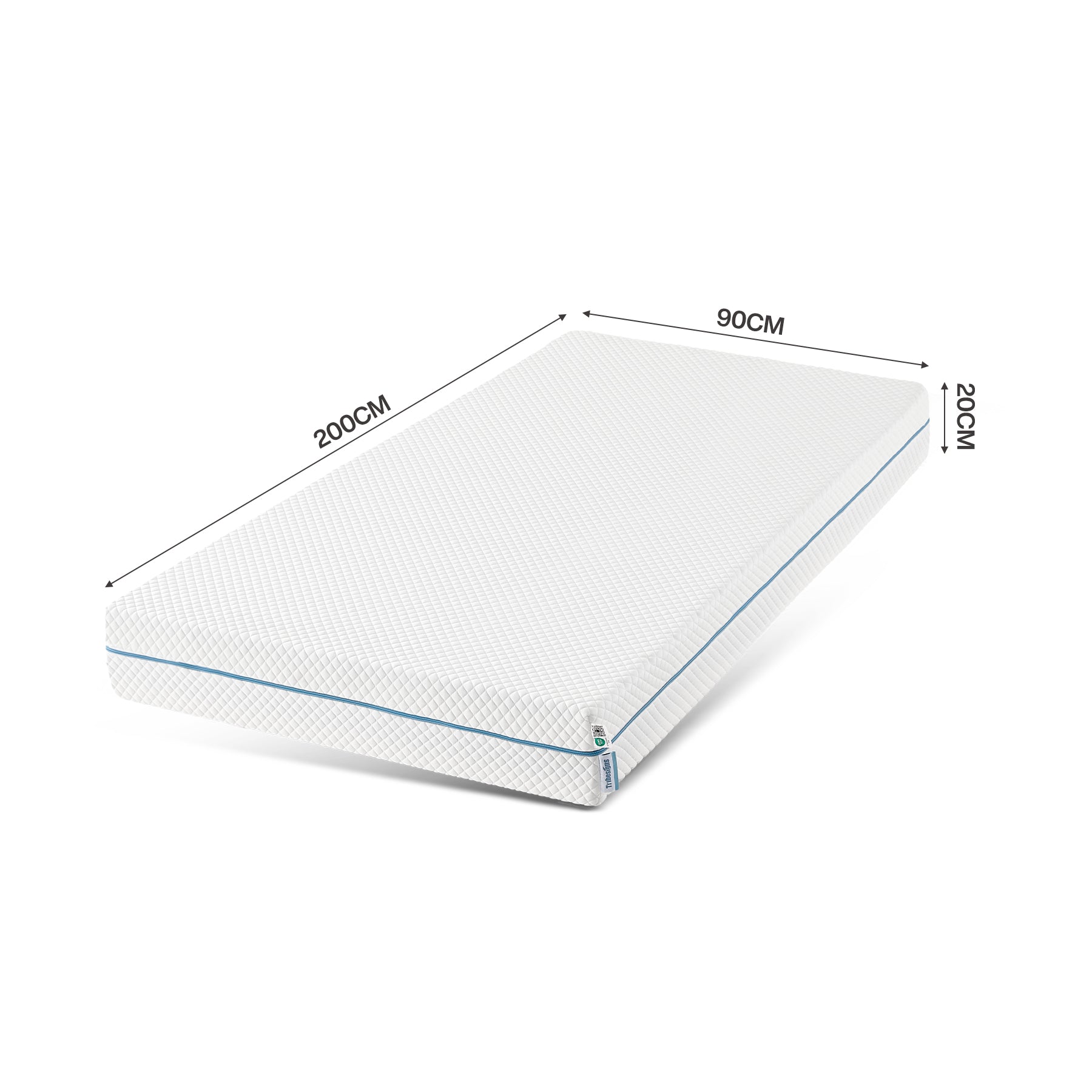 90 x 200 cm Matratze - 7-Zonen H3 Kaltschaum mit waschbarem Bezug