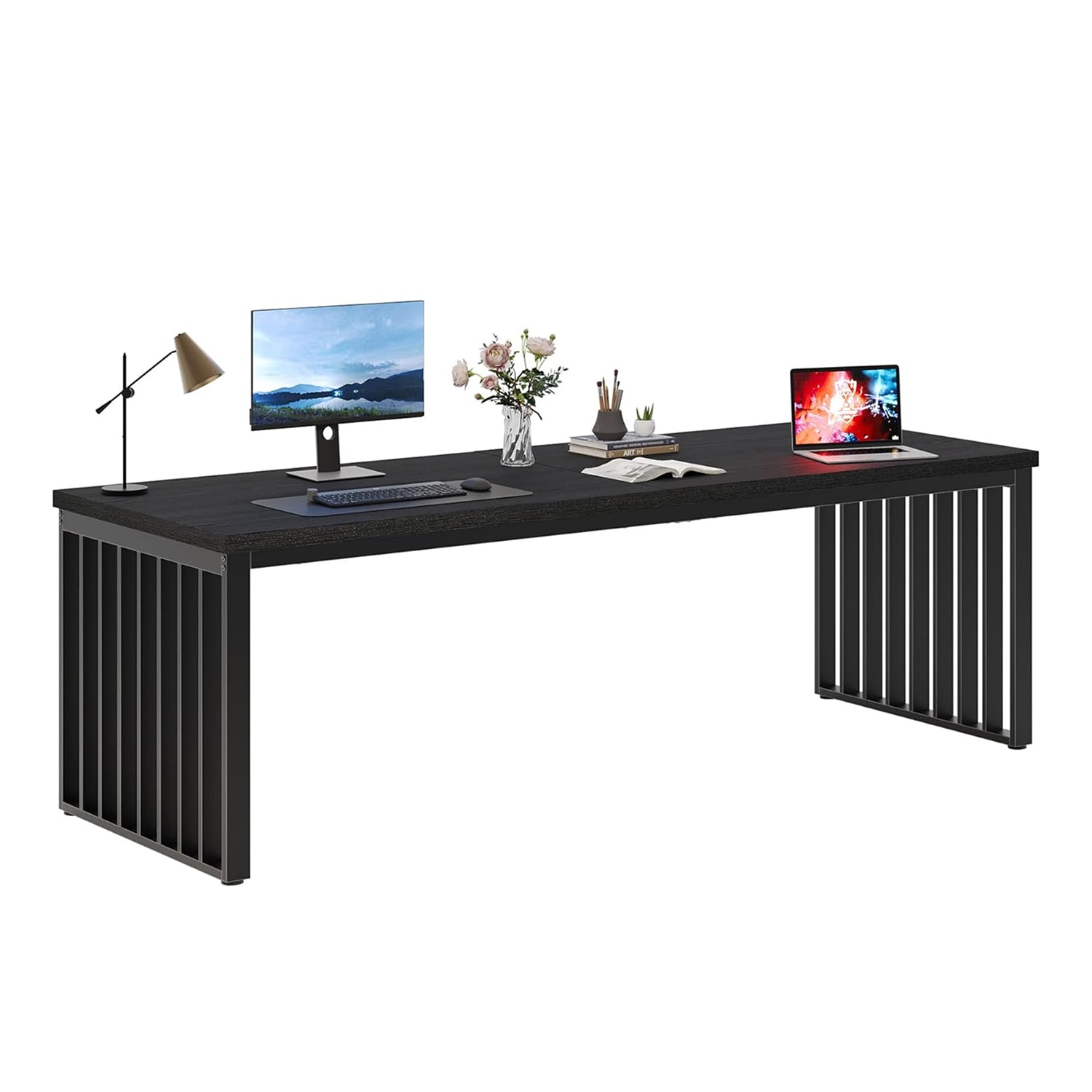 180cm Zwei-Personen-Schreibtisch, langer Executive-Schreibtisch, Doppel-Computertisch