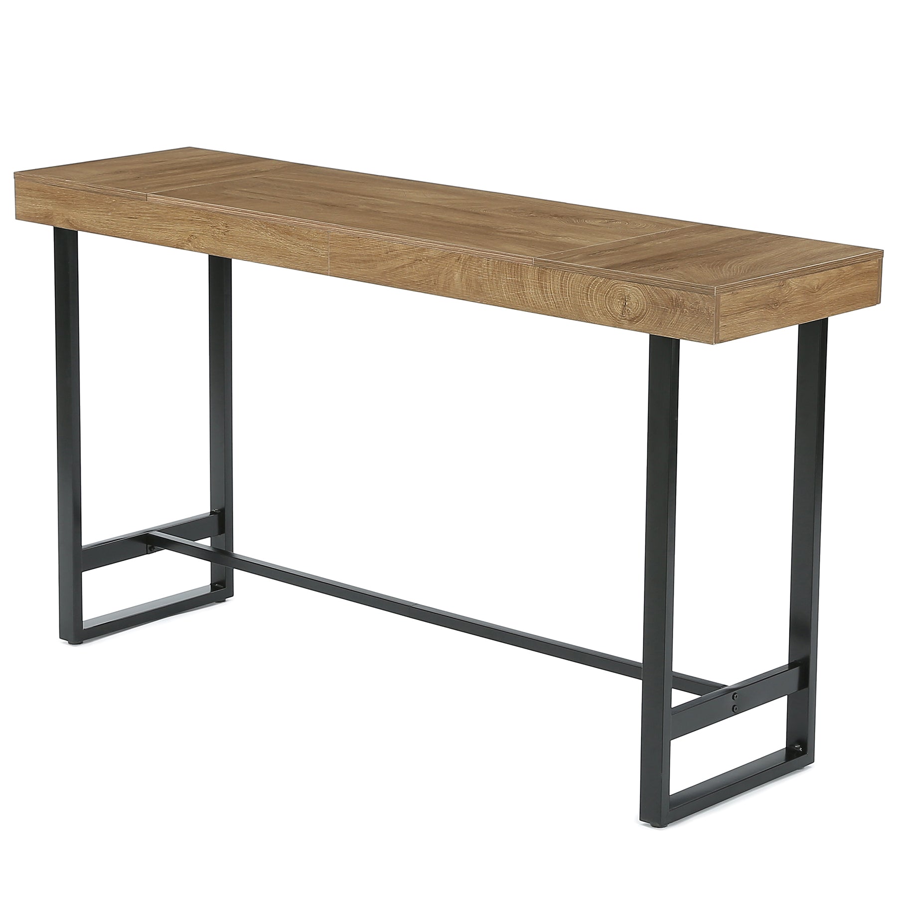Tribesigns Bartisch 180 cm, Langer Stehtisch mit Metallgestell und Fußstütze