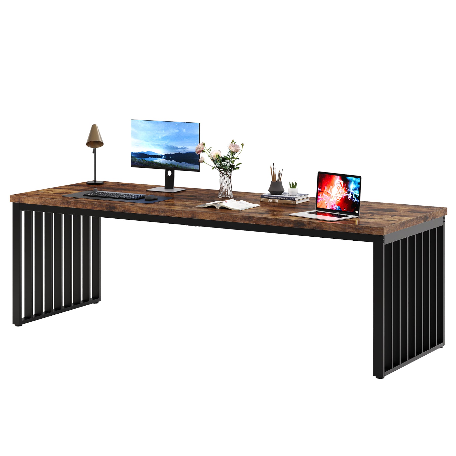 180cm Zwei-Personen-Schreibtisch, langer Executive-Schreibtisch, Doppel-Computertisch