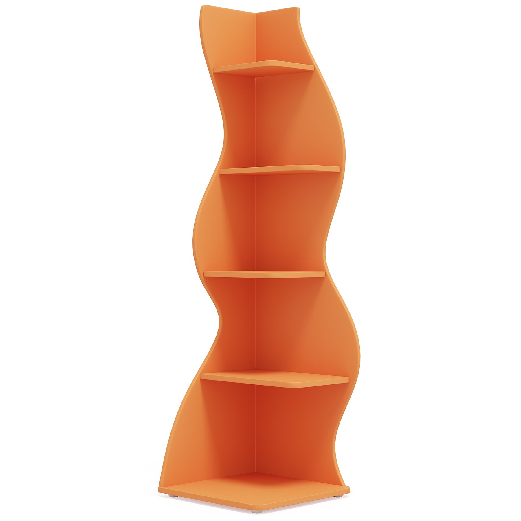 5-stöckiges Eckregal, modernes Eckbücherregal