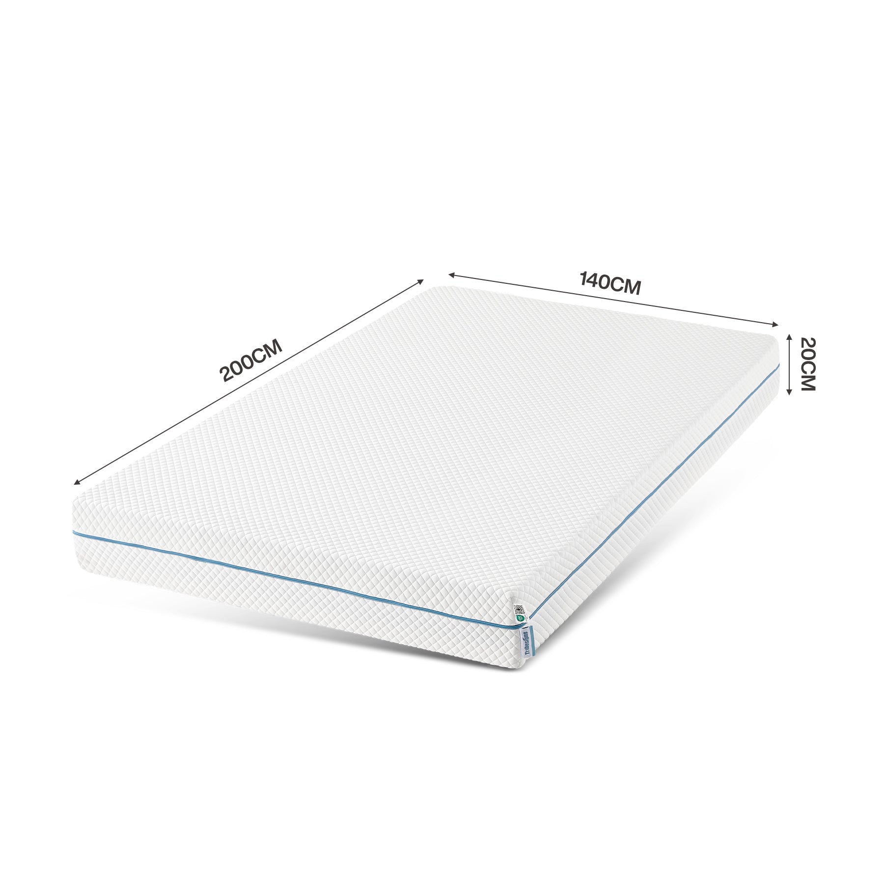 90 x 200 cm Matratze - 7-Zonen H3 Kaltschaum mit waschbarem Bezug