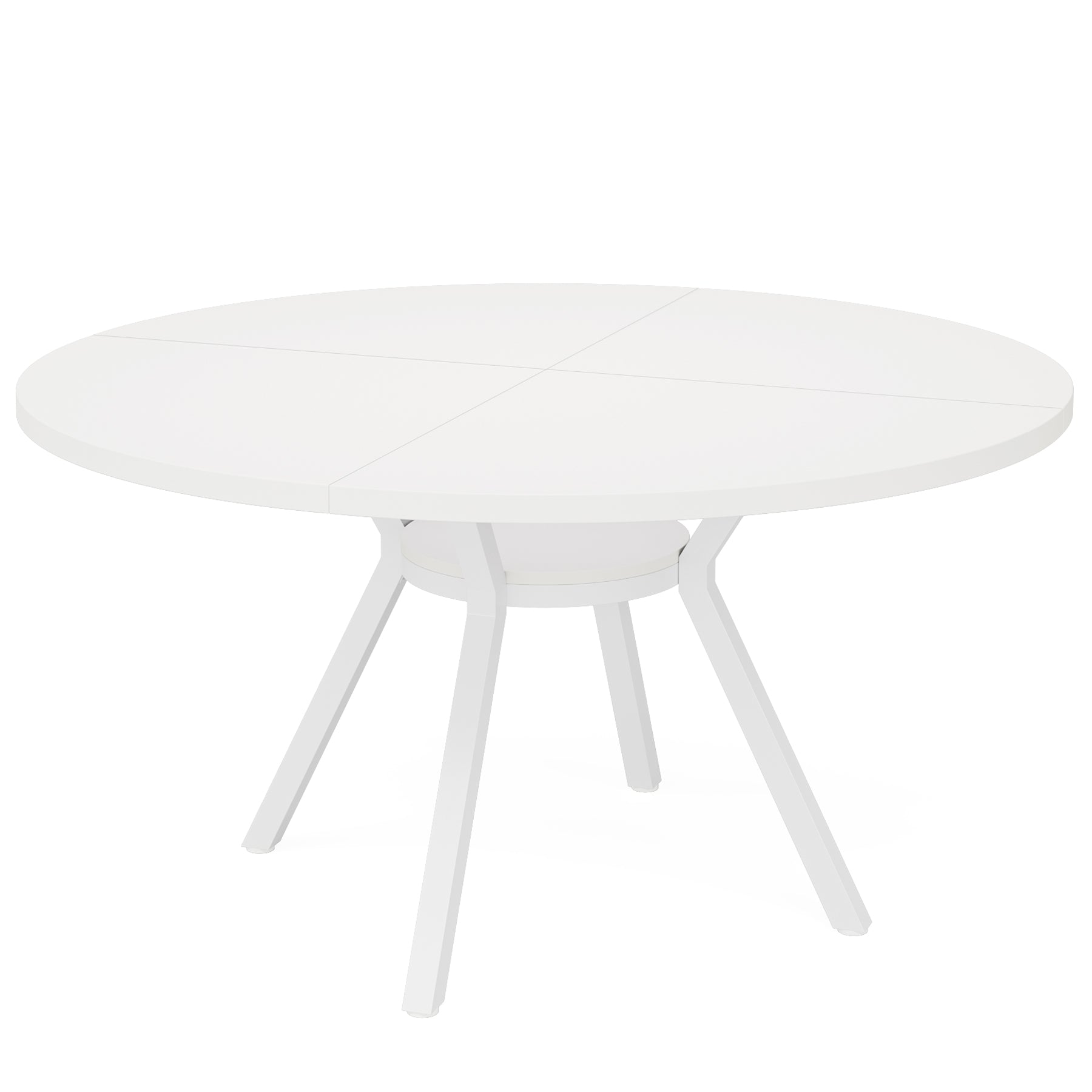 47"Dining Table, Modern Round Kitchen Table for 4 Tribesigns#Farbe_Weiß