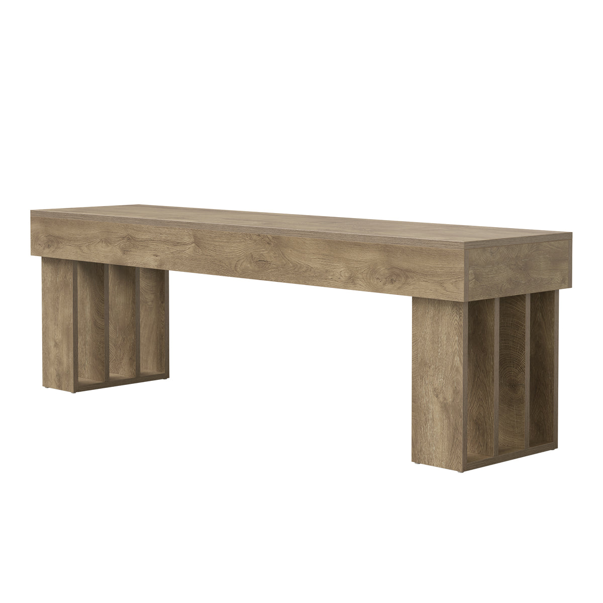 Tribesigns Sitzbank 140 cm in Braun, Holzbank im Landhausstil