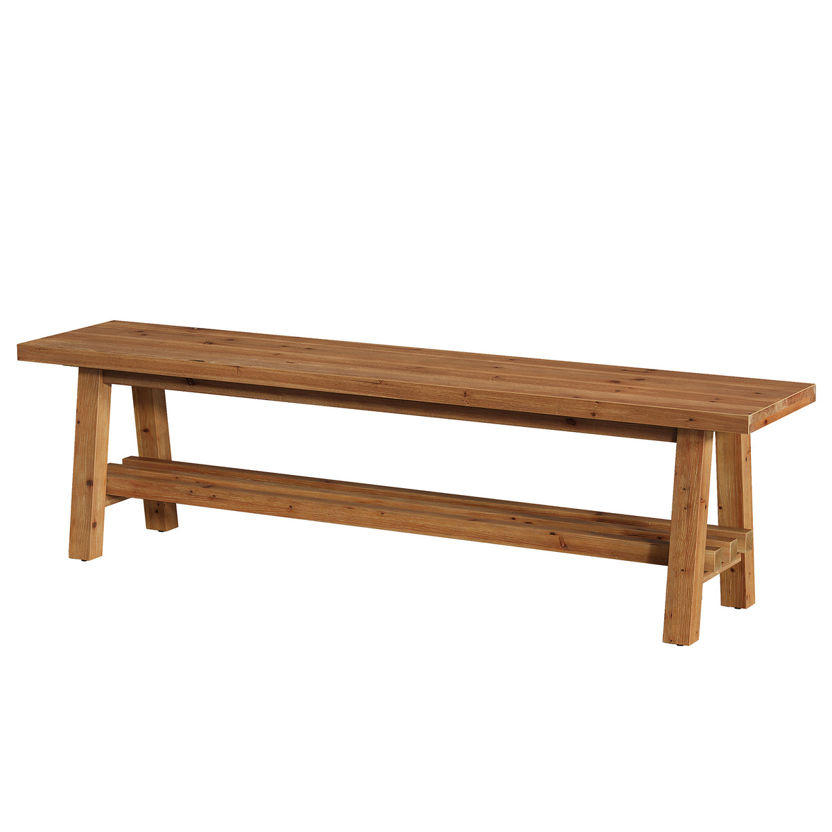 Tribesigns Schuhbank aus Massivholz, 140 cm breite Sitzbank mit Schuhablage