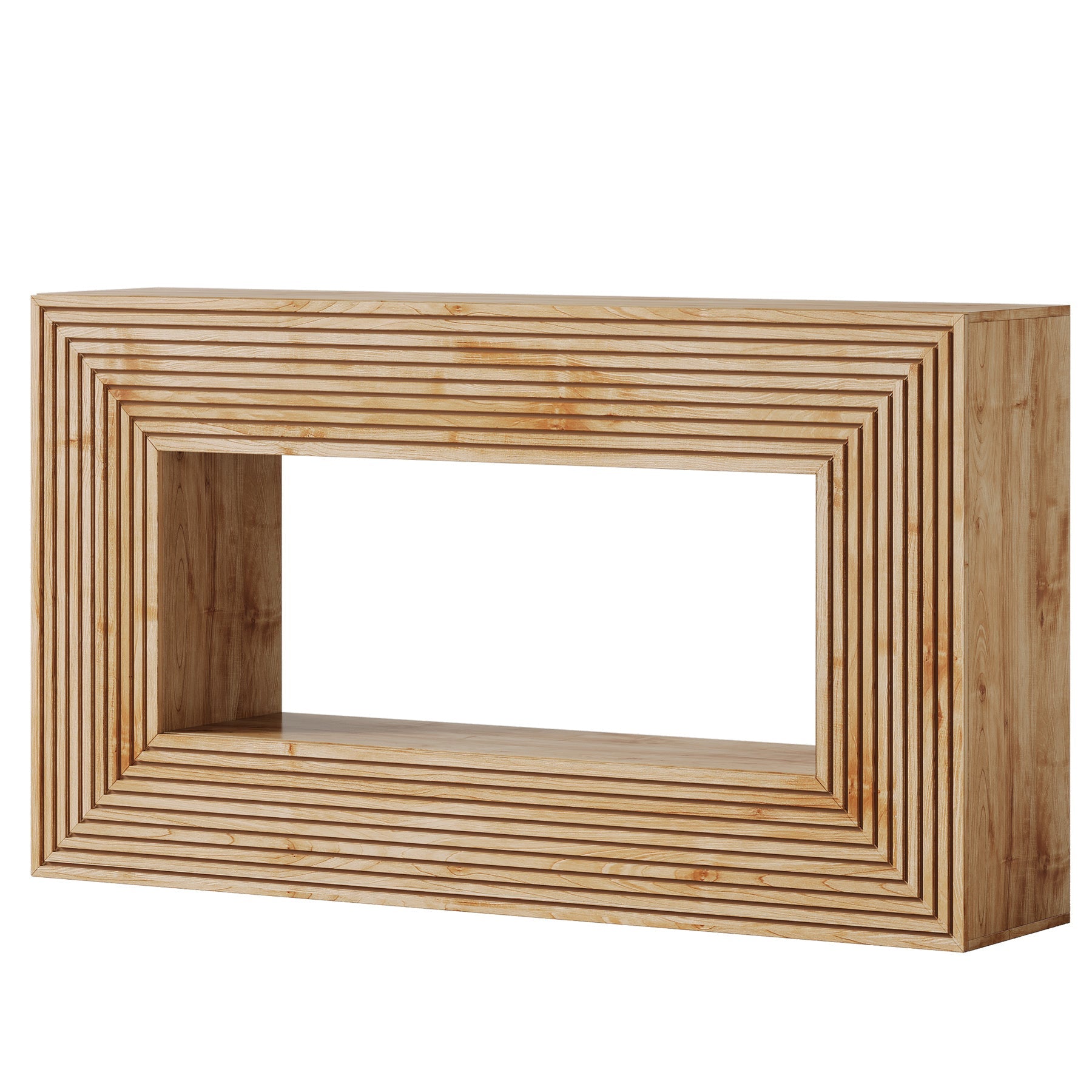 Tribesigns 150 cm Konsolentisch im Landhausstil mit Rillen-Front, schmaler Flurtisch mit Stauraum