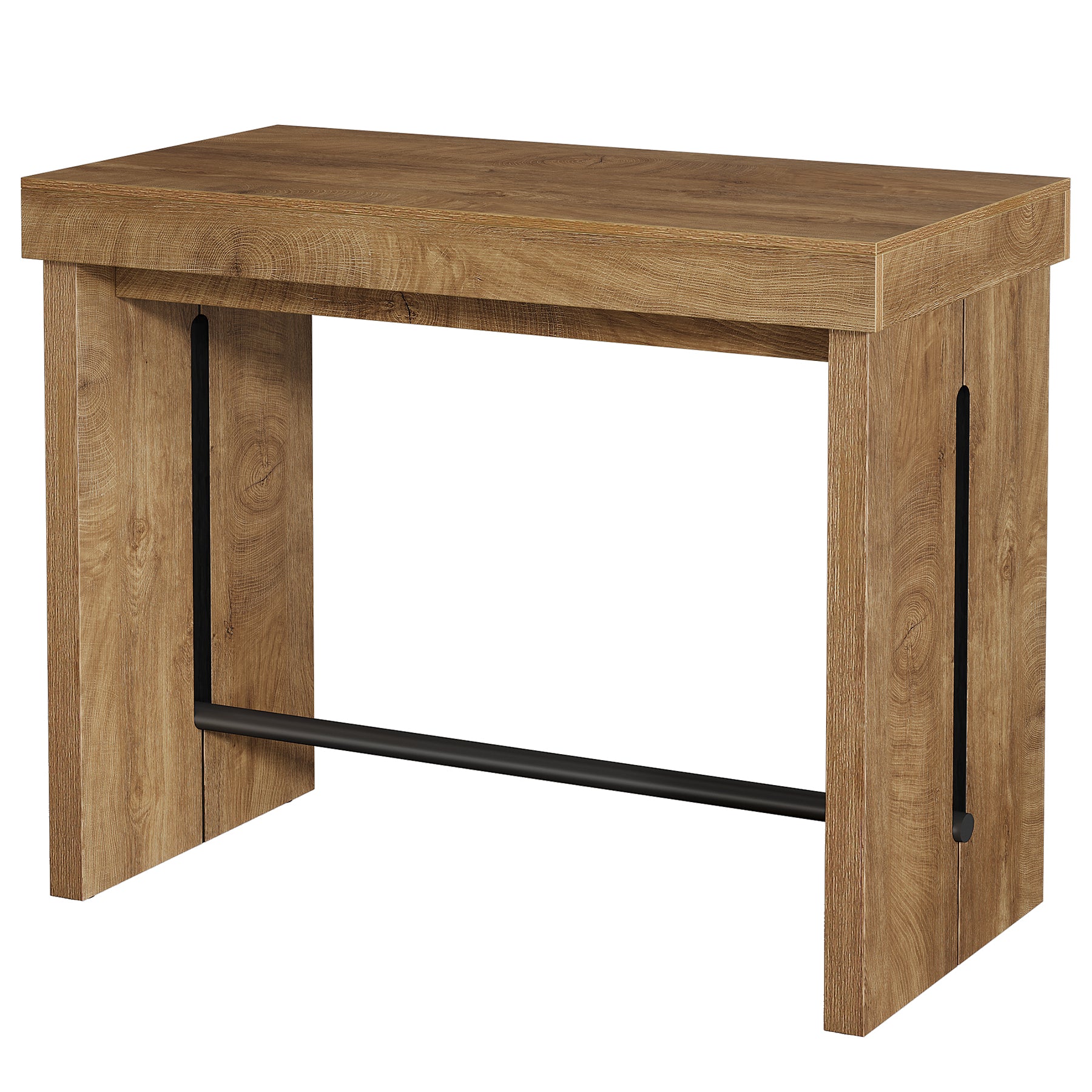 Tribesigns Bartisch 105 cm, Hochtisch mit Fußstütze, Kücheninsel & Bistrotisch im Landhausstil
