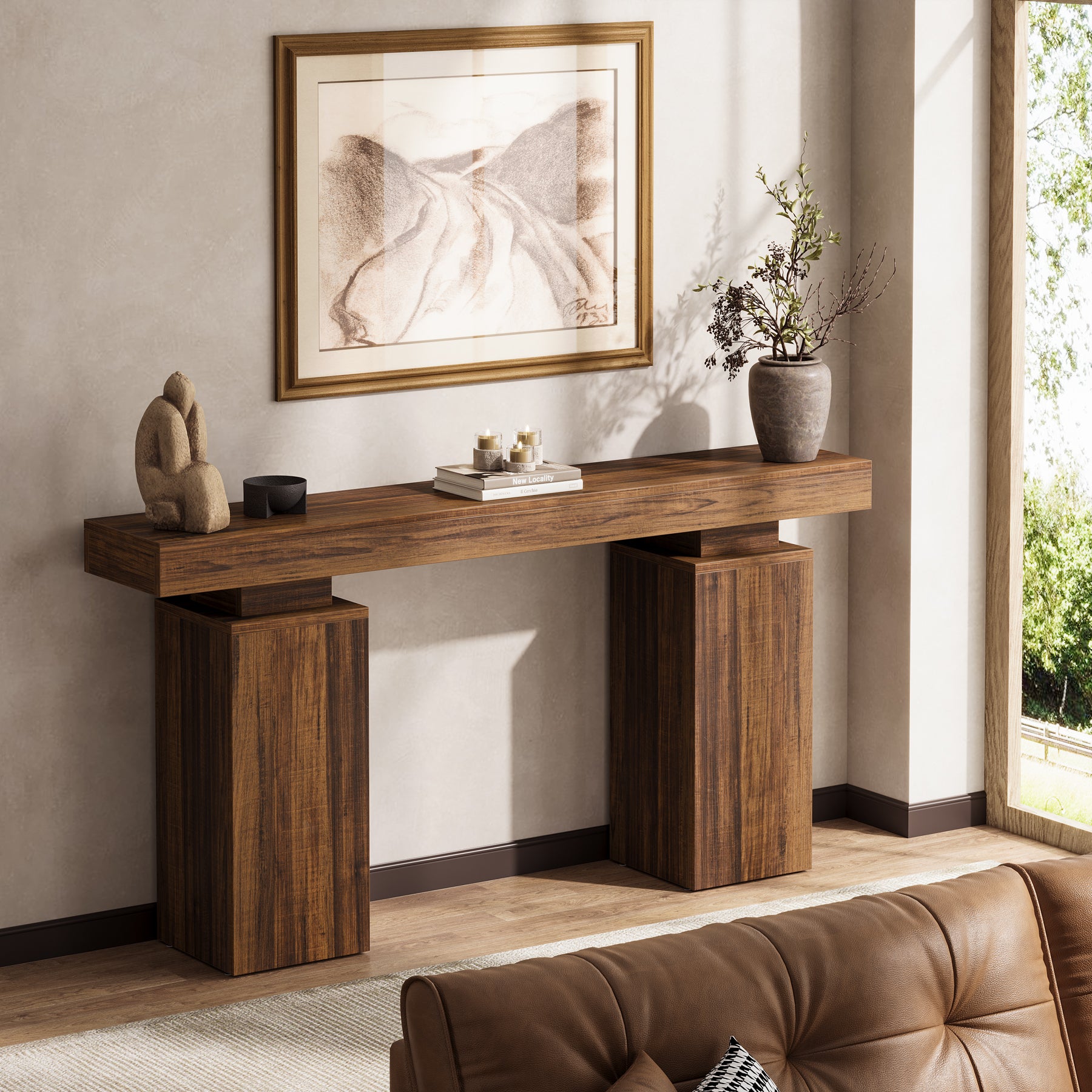 160 cm Konsolentisch - Landhaus-Sofatisch für Flur & Wohnzimmer