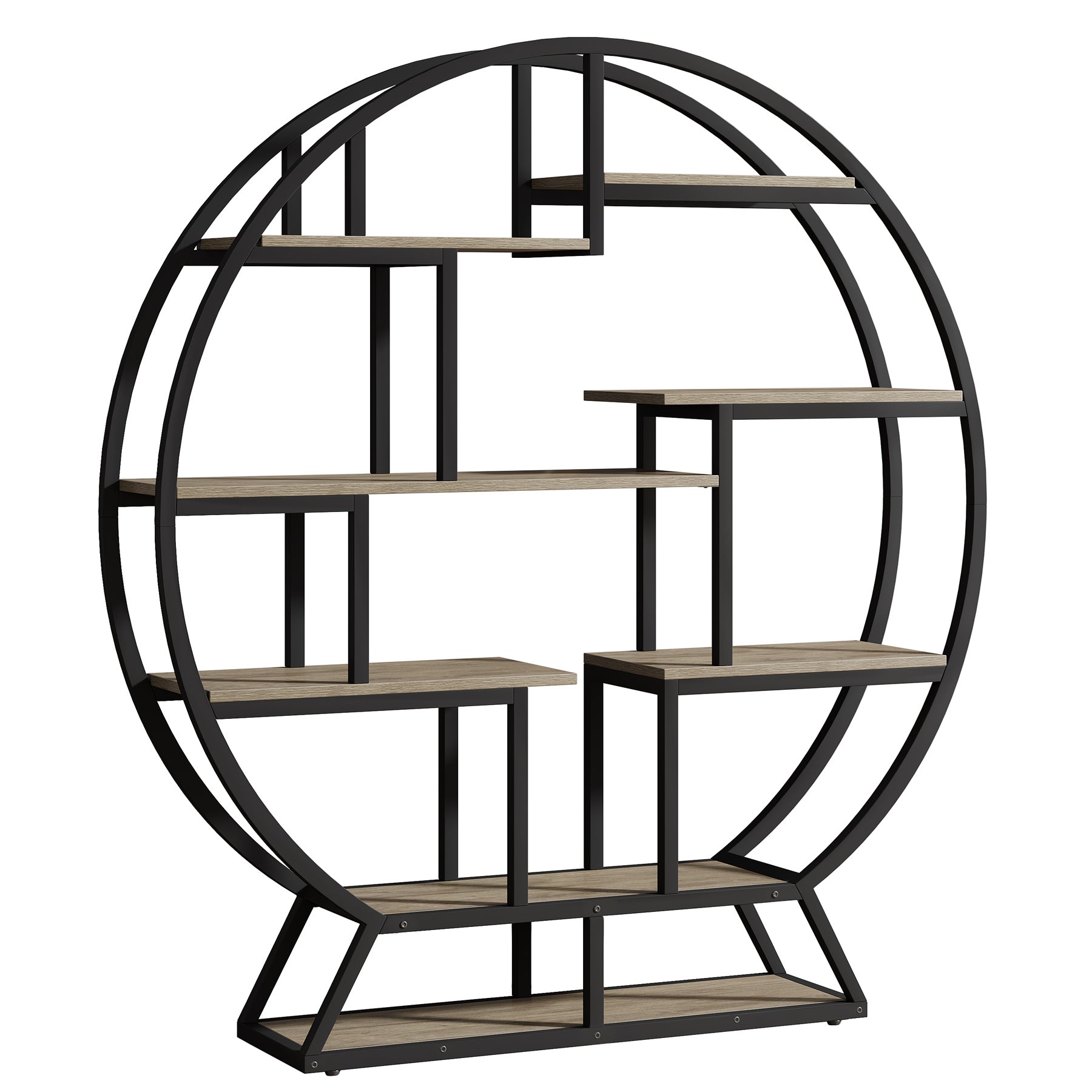 Runder Pflanzenständer, 150cm Blumentopf-Pflanzenregal mit 8 Ablagen