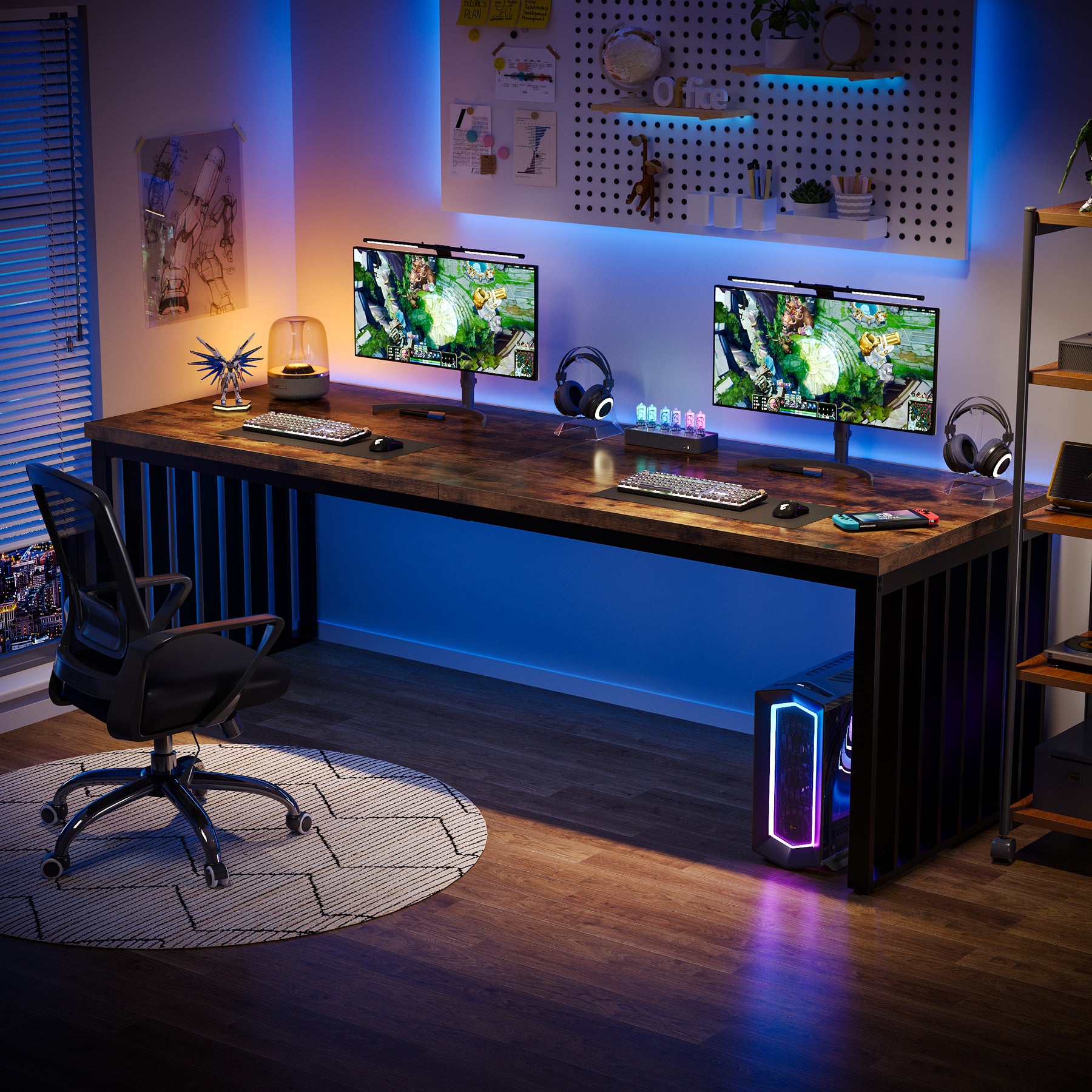 180cm Zwei-Personen-Schreibtisch, langer Executive-Schreibtisch, Doppel-Computertisch