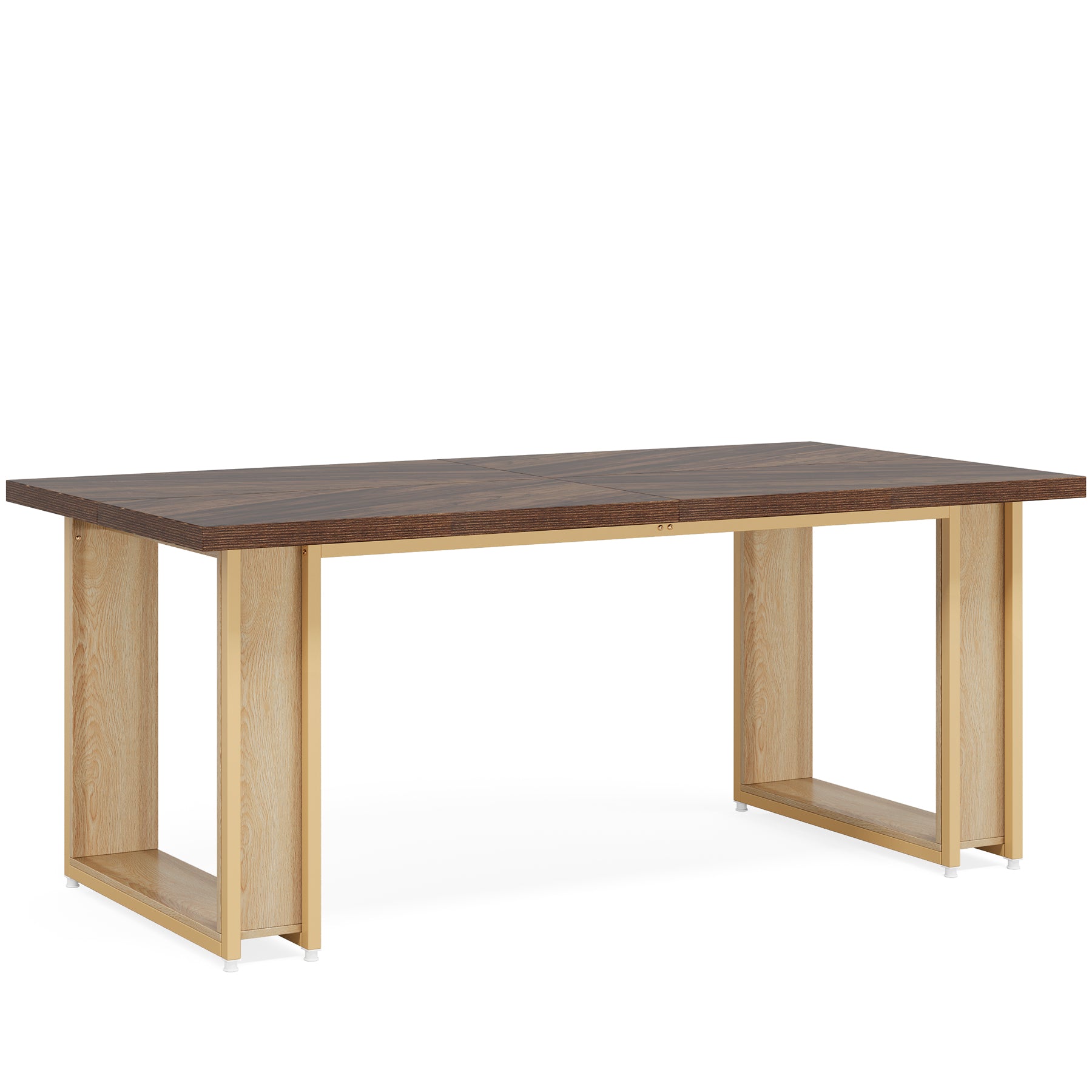 160 cm Computertisch, rechteckiger Schreibtisch aus Holz für das Home Office