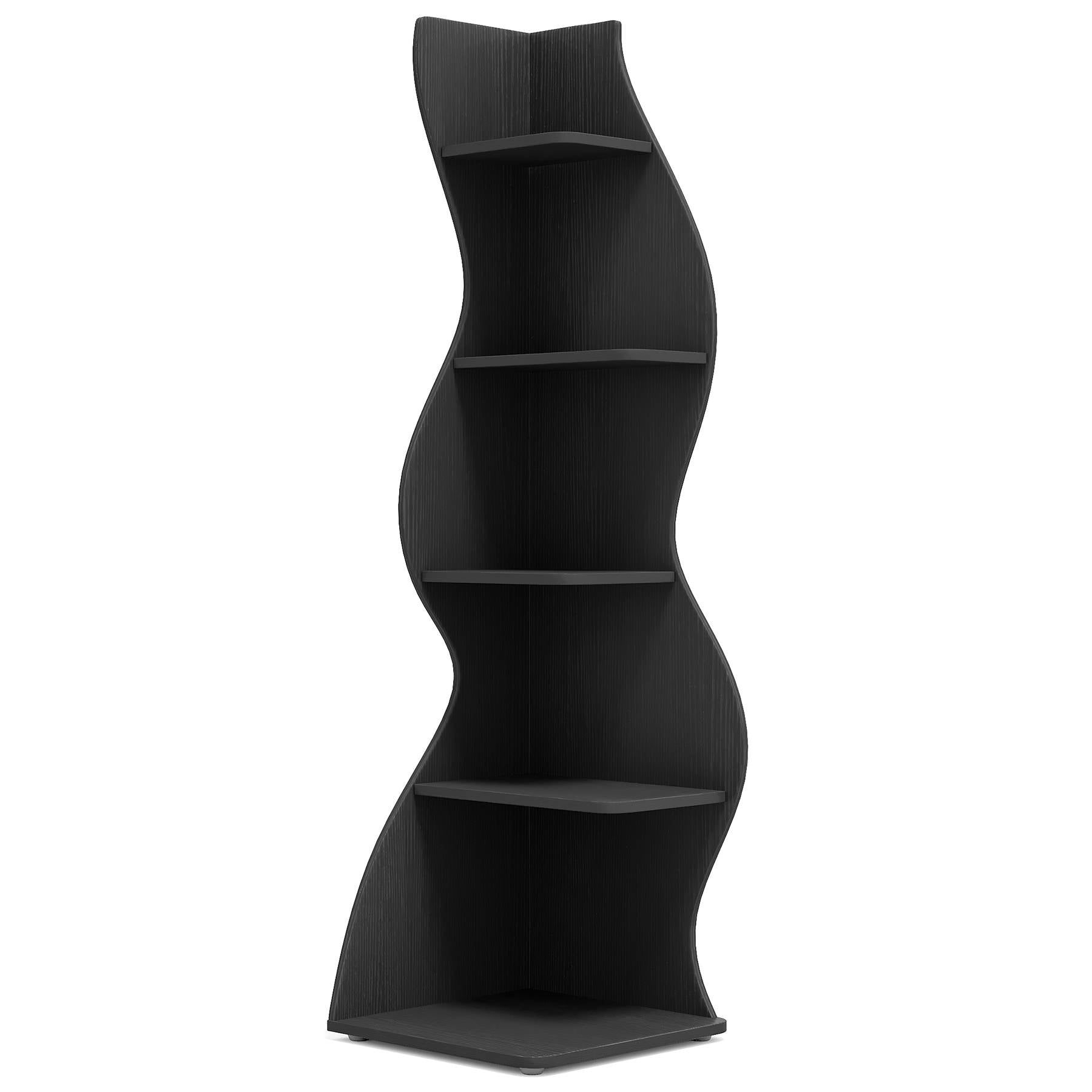 5-stöckiges Eckregal, modernes Eckbücherregal