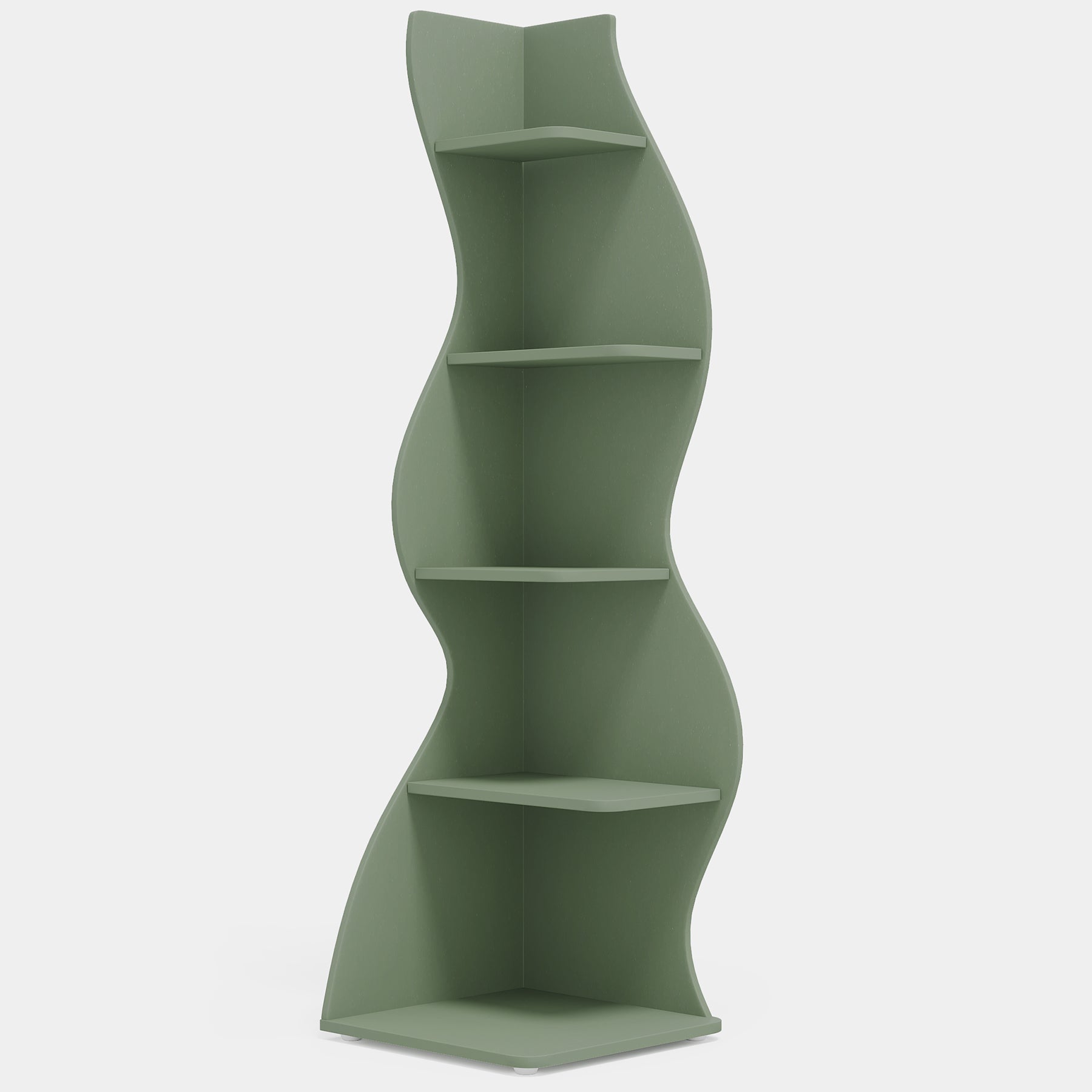 5-stöckiges Eckregal, modernes Eckbücherregal