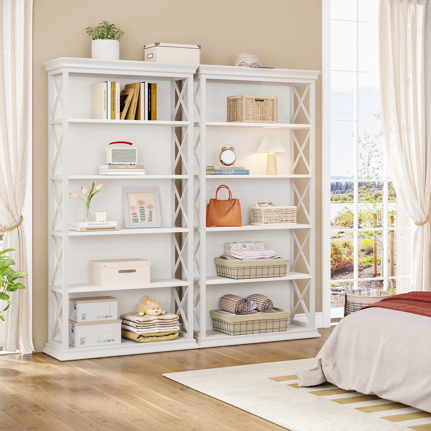 6-stöckiges Bücherregal, 180cm Etagere Bücherregal für das Home Office