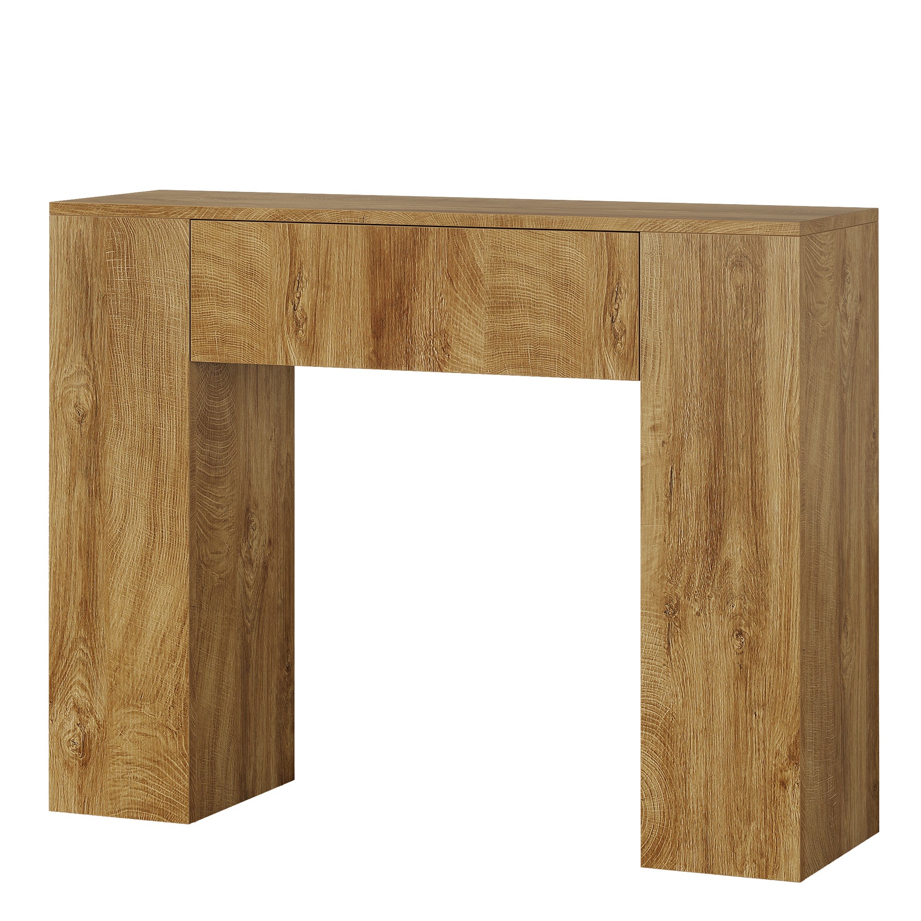 100 cm Schmaler Konsolentisch mit Schubladen, Sofatisch für Flur & Wohnzimmer