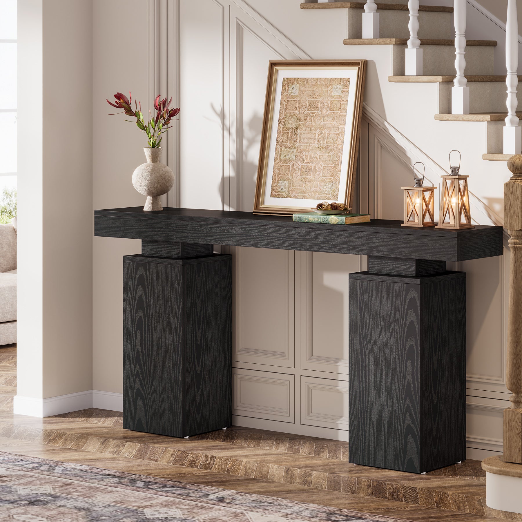 160 cm Konsolentisch - Landhaus-Sofatisch für Flur & Wohnzimmer