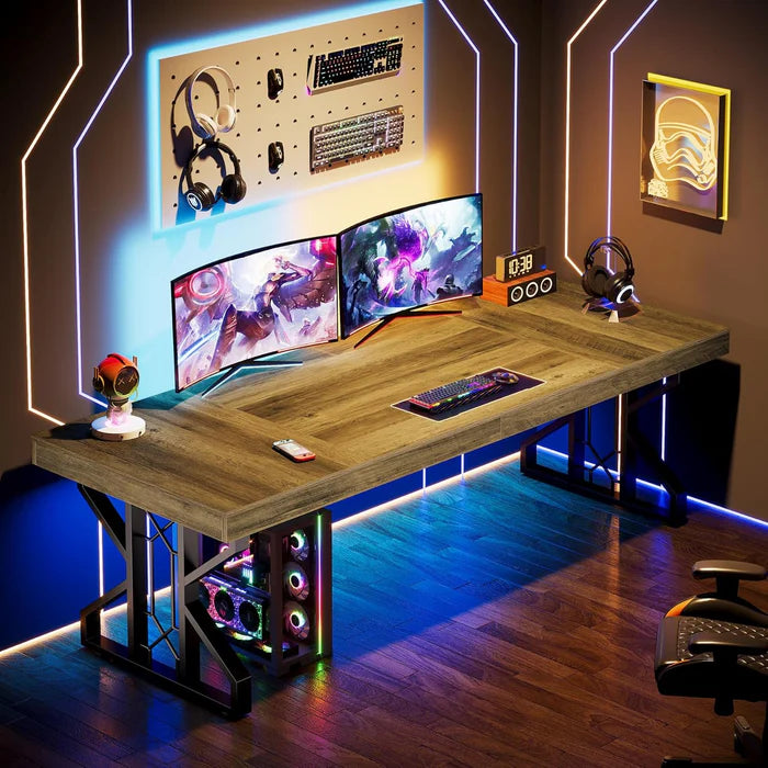 160 cm Executive-Schreibtisch, Home-Office-Computertisch mit einzigartigem Rahmen