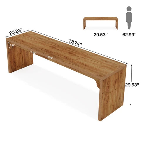 180CM Zwei-Personen-Schreibtisch, langer Holz-Computertisch