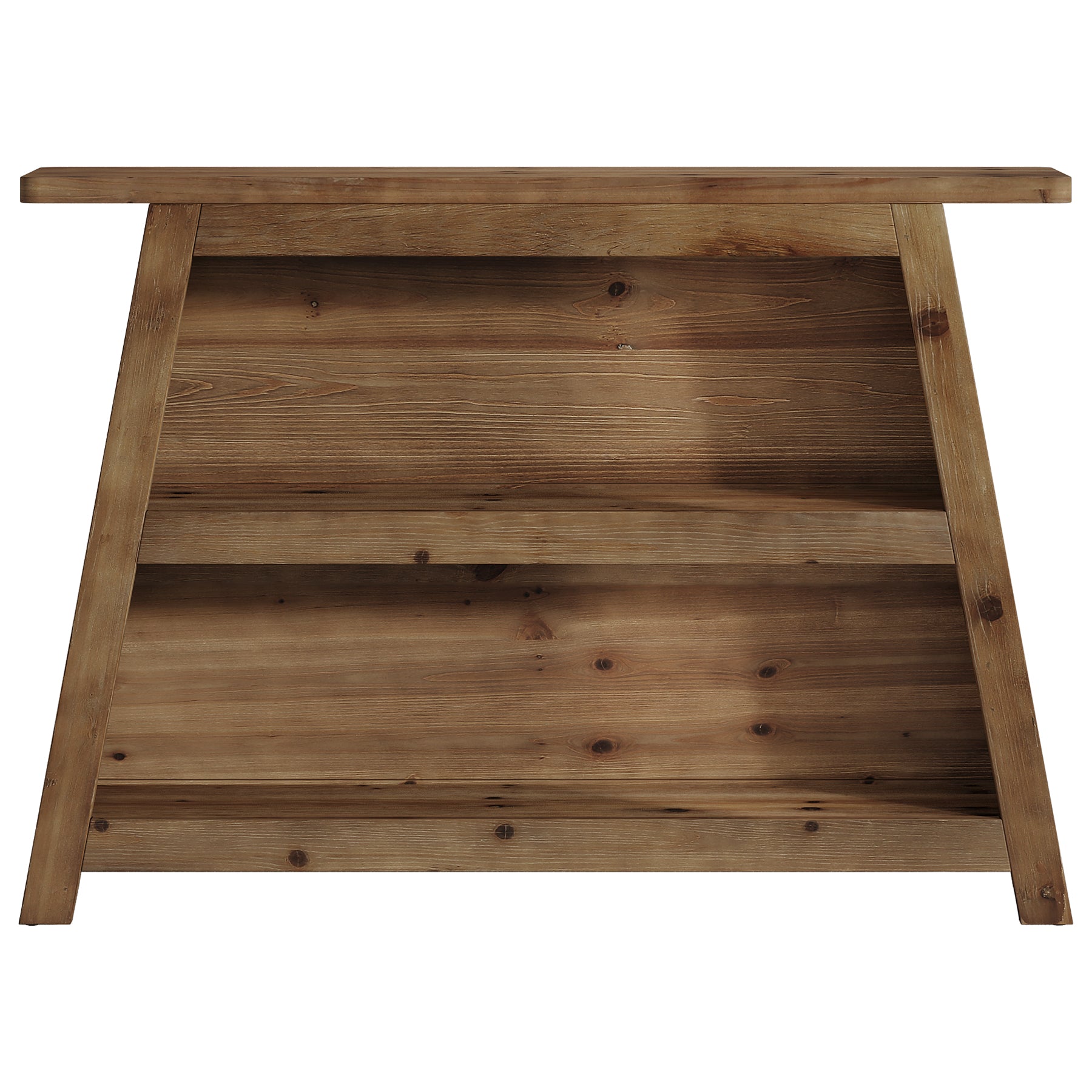 Tribesigns Massivholz Konsolentisch 120 cm, 3-stöckiger Flurtisch im Landhausstil mit Ablagen