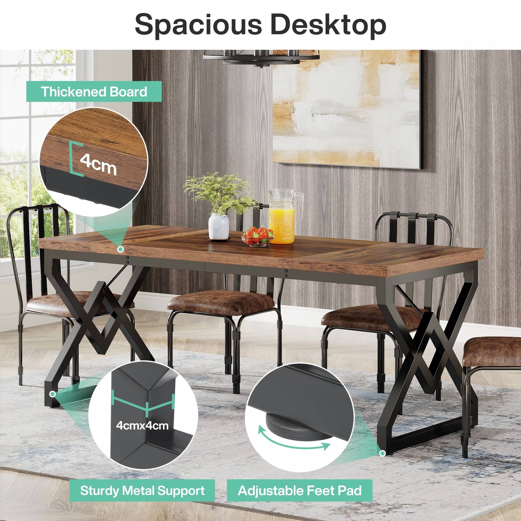 160cm Chefschreibtisch, großer Computertisch für das Home Office