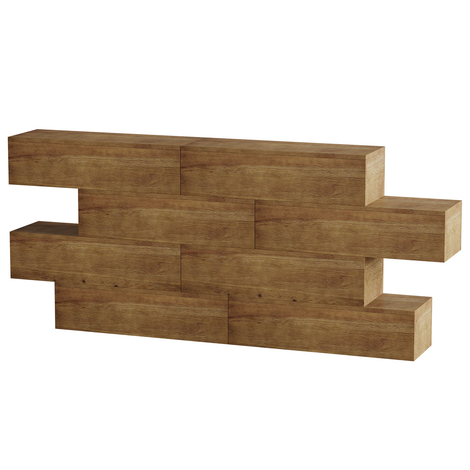 Tribesigns Massivholz Konsolentisch 110 cm mit 4 Ebenen, schmaler Flurtisch im Landhausstil
