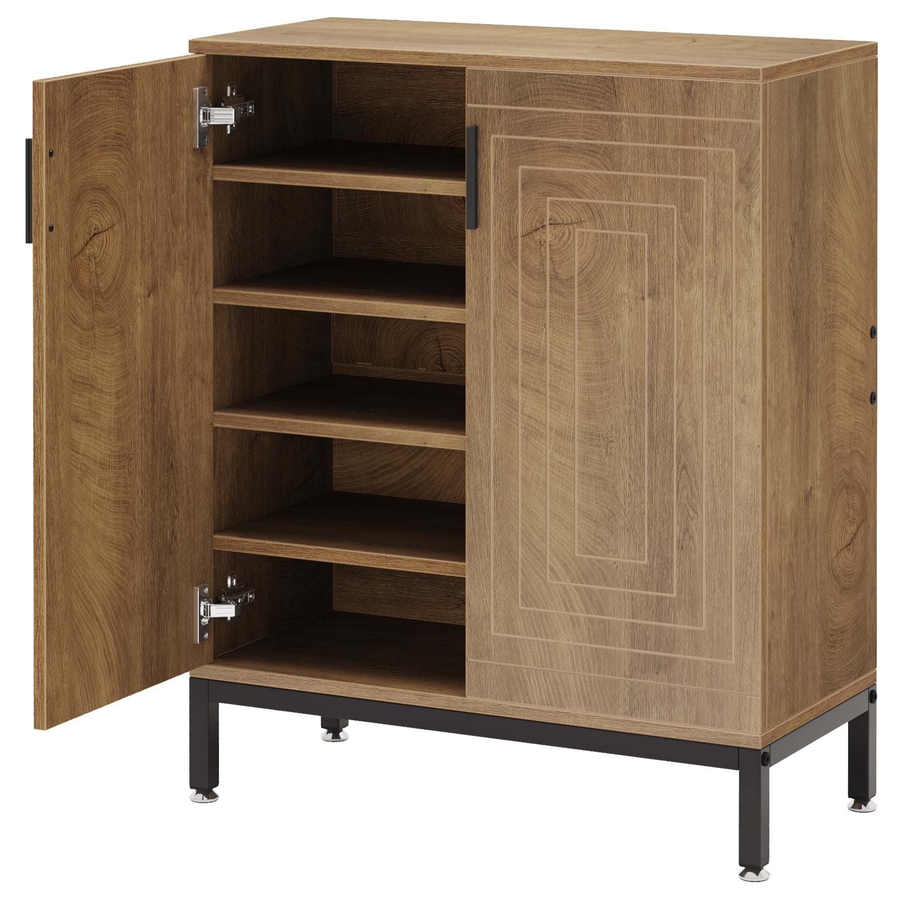 Schuhregal mit 5-stufigen Regalen, Moderne Schuhaufbewahrung für Wohnzimmer