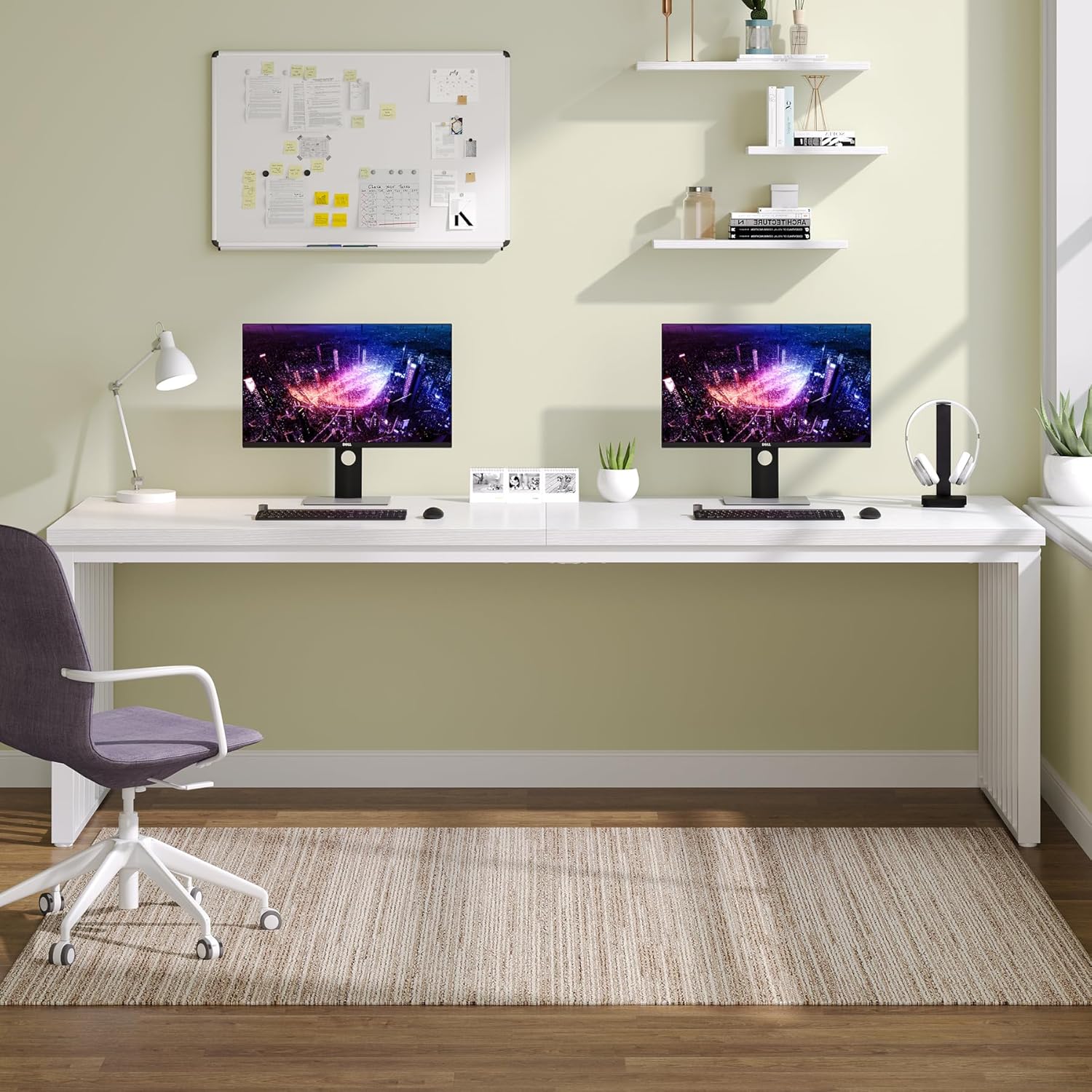 180cm Zwei-Personen-Schreibtisch, langer Executive-Schreibtisch, Doppel-Computertisch