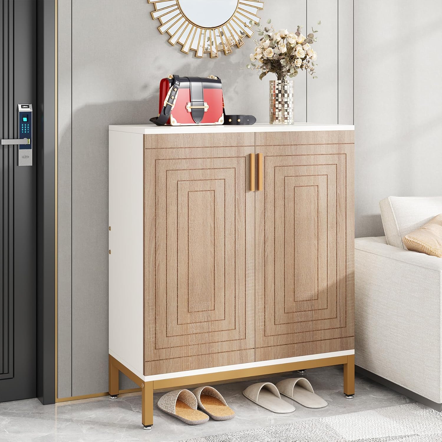 Schuhregal mit 5-stufigen Regalen, Moderne Schuhaufbewahrung für Wohnzimmer