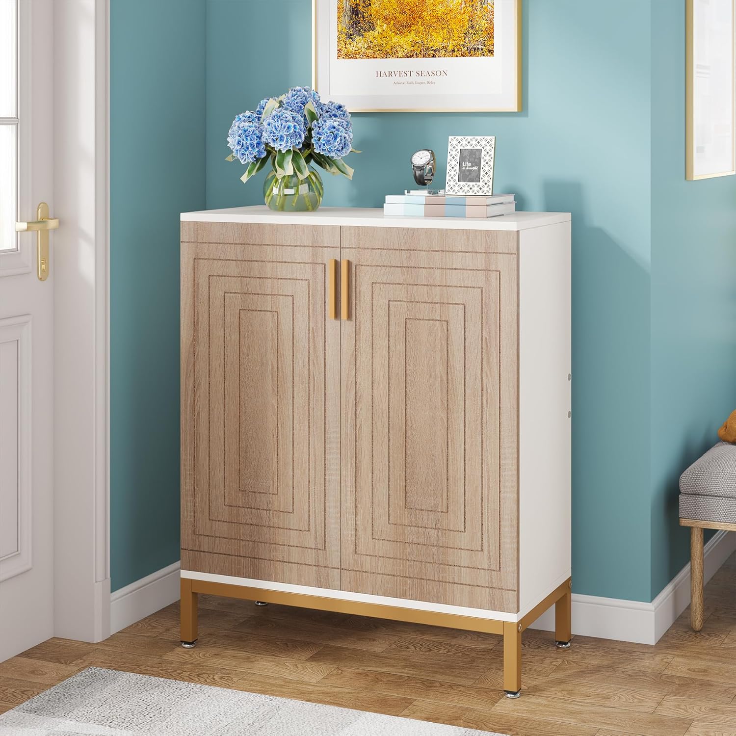 Schuhregal mit 5-stufigen Regalen, Moderne Schuhaufbewahrung für Wohnzimmer