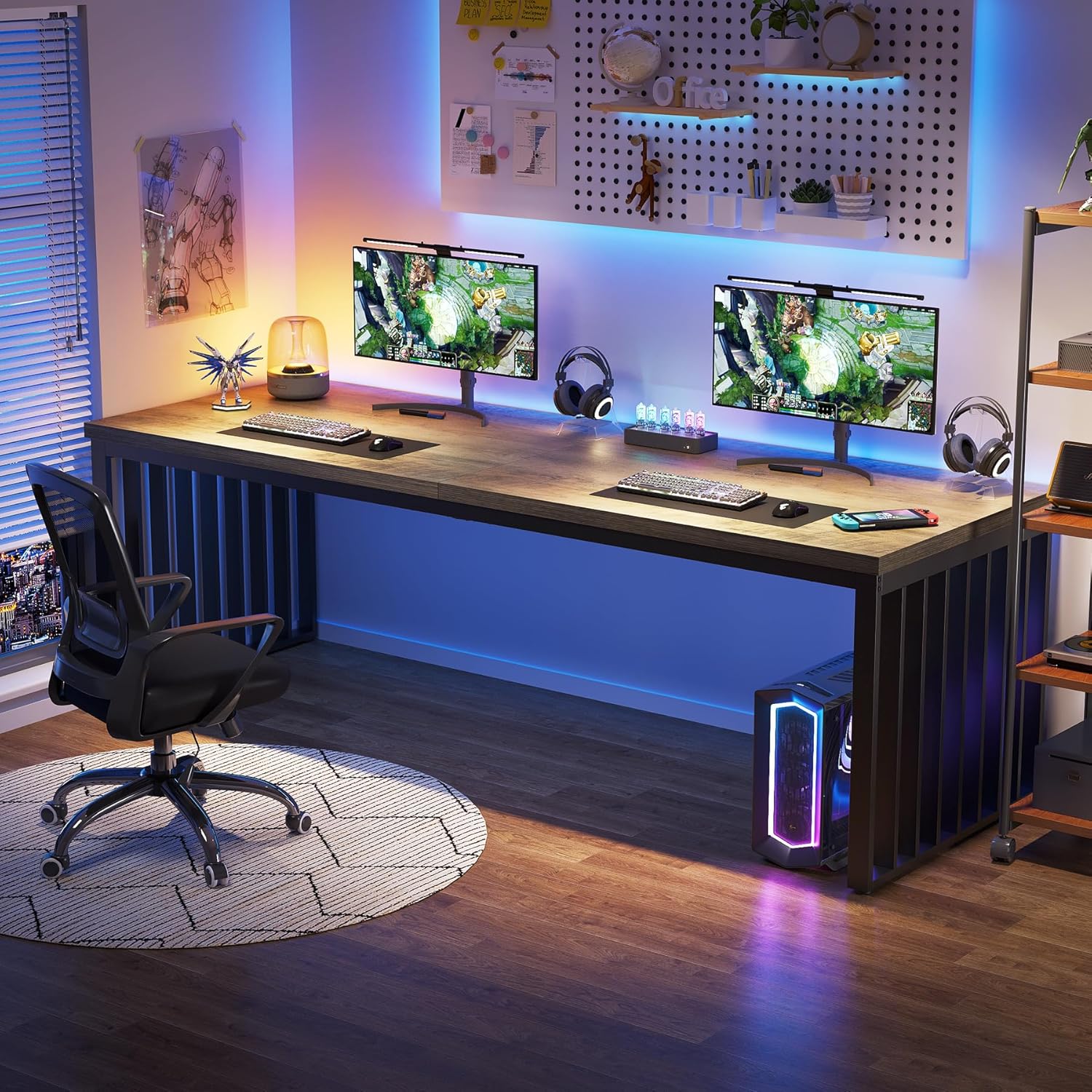 180cm Zwei-Personen-Schreibtisch, langer Executive-Schreibtisch, Doppel-Computertisch