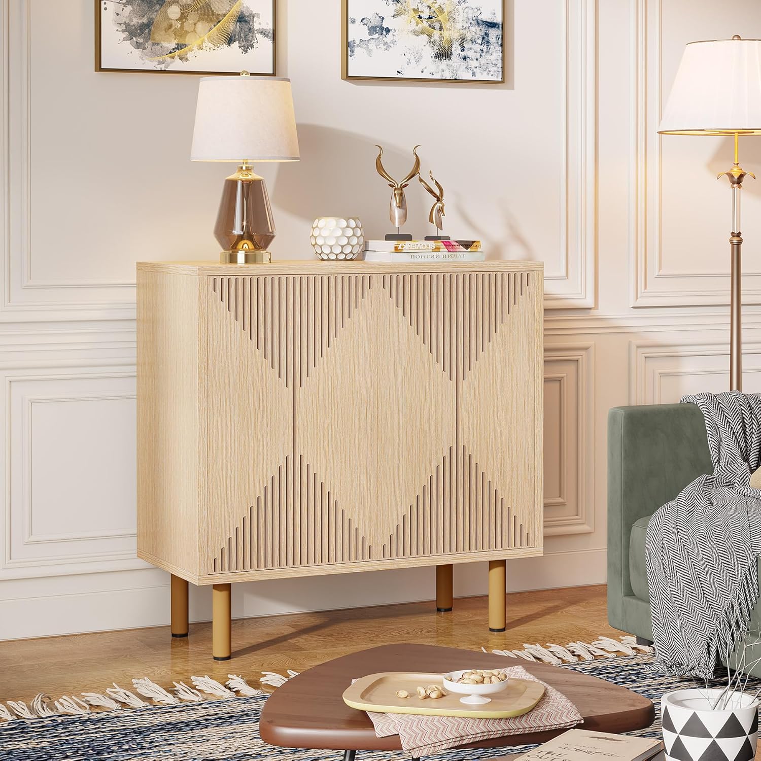 Natürliches klassisches Sideboard für Wohnzimmer und Esszimmer