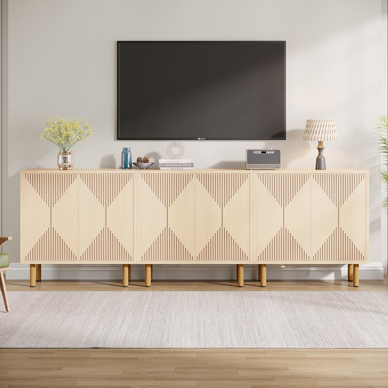 Natürliches klassisches Sideboard für Wohnzimmer und Esszimmer