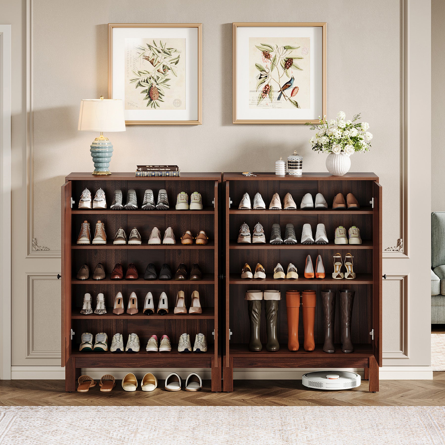 Schuhschrank für 20 Paar Schuhe, 6-stufiger Schuhaufbewahrungs-Organizer