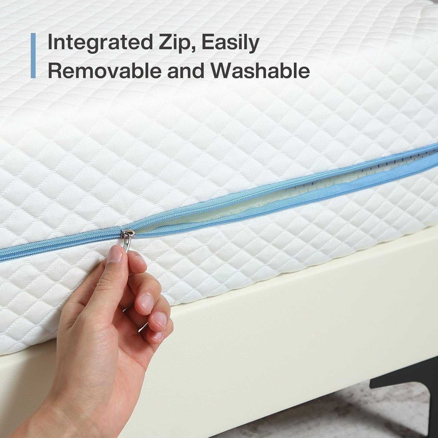 90 x 200 cm Matratze - 7-Zonen H3 Kaltschaum mit waschbarem Bezug