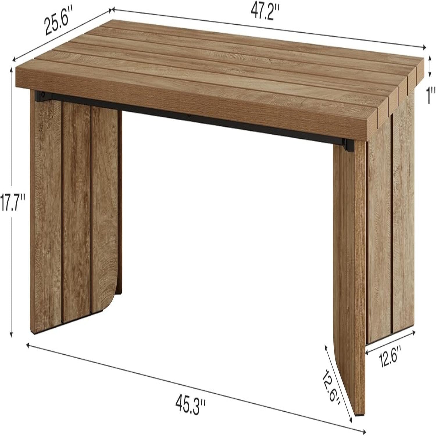 120 cm Landhaus Couchtisch rechteckig - Nussbaum Optik Wohnzimmer Tisch Mittelzentrum