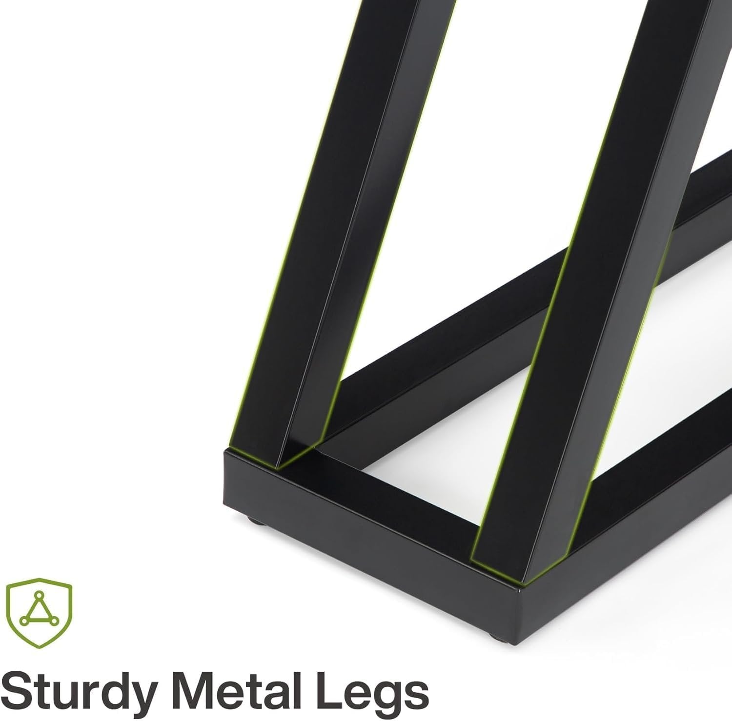 160 cm Schmale Industrielle Konsole - Moderner Flurtisch in Schwarz für Wohnzimmer & Eingangsbereich