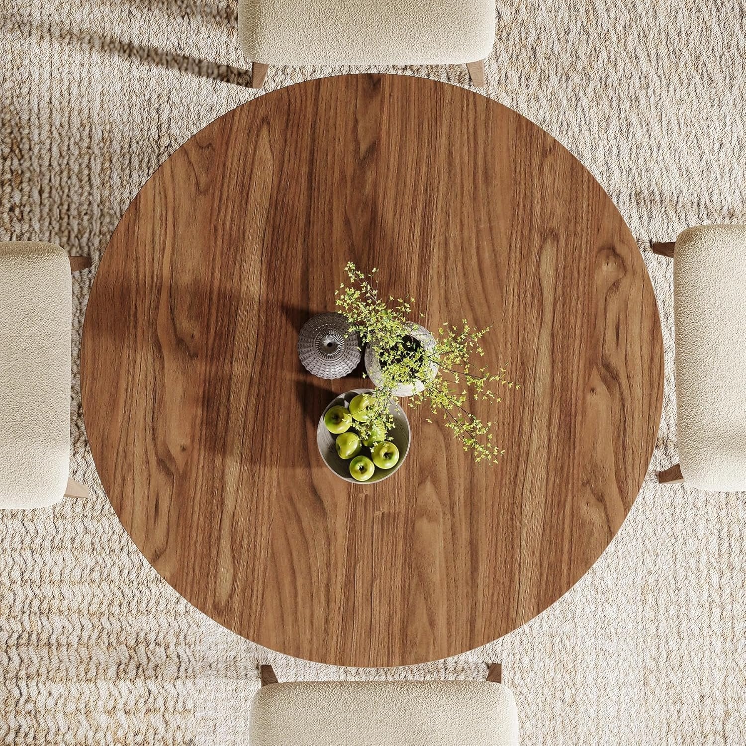 Rustikaler Rundtisch »Zweisamkeit« mit 80 cm Durchmesser & massivem Holzsockel in Braun