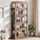 180 cm Hochregal mit 5 offenen Fächern, Industriestil Bücherregal für Wohnzimmer, Schlafzimmer und Büro 3