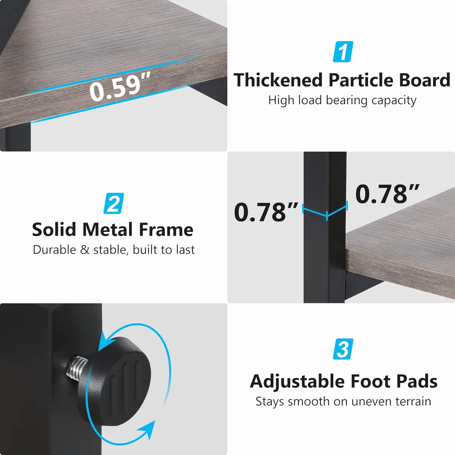 Bücherregal - Industrielles 5-stöckiges Bücherregal, mit 8 offenen Regalböden