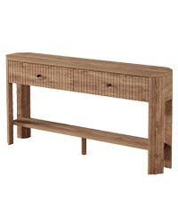Tribesigns Konsolentisch 150 cm mit 2 Schubladen, Moderner Schmaler Flurtisch mit Ablage & Stauraum