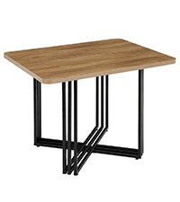 Esstisch 100 cm für 4 Personen, Rechteckiger Küchentisch im Industrial-Landhausstil mit Metallgestell